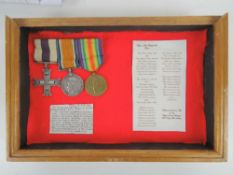 British Military Cross medal montage for Captain Donald Alexander Mackenzie;
