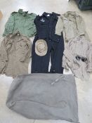Lot of assorted British Military and Police clothing and goggles, 1 x Khaki shirt size 4 dated 1952,