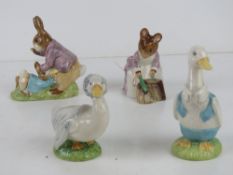 Beswick Beatrix Potter; four figurines b