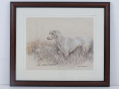 A signed limited edition print of a pastel by Jill Evans entitled 'Weimaraner' No 644/850 having