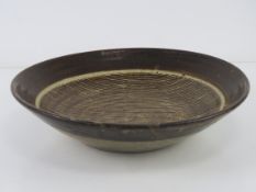 A large Denby style stoneware fruit bowl, 36cm dia.