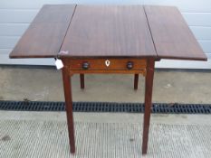 A 19thC mahogany drop leaf table,