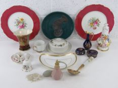 A set of three Royal Crown Derby napkin rings together with a Royal Crown Derby pin tray,