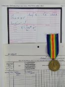 A WWI British Victory Medal, Norfolk Regiment, PTE 26822 Ashby Victory medal.