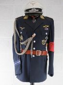 A museum quality reproduction Geschwader Richtofen Luftwaffe dress jacket with insignia,