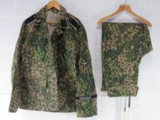 A reproduction German SS Pea dot camo Jacket Hitlerjugend, Size XXL.