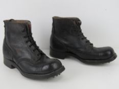 A pair of WWII British Paratrooper's ammo boots, size 6.5.