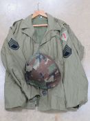 A USA Big Red 1 combat jacket, size 50R.