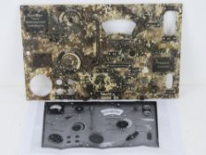 A WWII German Panzer radio control panel, with picture, dated 1944.
