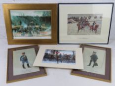 A framed print of Sergeant Major Royal Gloucestershire Hussars 1895 size 11 ½ x 17 ¾ inches.