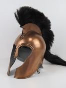 A reenactor or display piece Spartan style helmet.