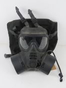 A UK 65R Gas mask and bag.
