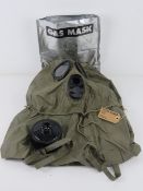 A Korean SE3 Hooded Gas mask in Bag.