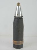 An inert Sherman Tank 75mm shell and fuse.