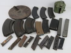 22 assorted magazines for LMG/SMG and pistols.
