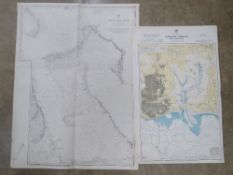 A quantity of Naval maps c1948 inc The G