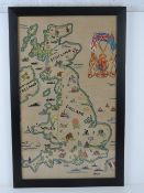 A WWII sampler being a map of the United