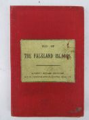 The Falkland Islands published London by Edward Stanford in eighteen sections on cloth measuring 66.