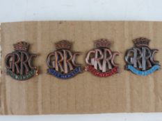 A set of GRRC (Goodwood Road Racing Club) members badges for 2010, 2012, 2014 and 2015.