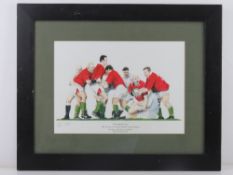 Signed limited edition print 'The Grand Finale' The final game of the Five Nations Championships