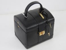 A contemporary black leather jewellery c