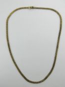 A 9ct gold articulated panel necklace, hallmarked 375 and measuring 46.5cm in length, 11.4g.