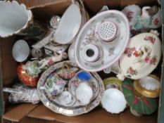 A quantity of late Victorian and early 20thC ceramics inc Oriental cup and saucer,