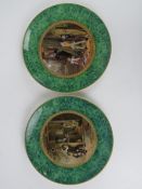 Two Victorian Pratt ware plates.