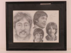 A Beatles print by Jonathan Wood featuri