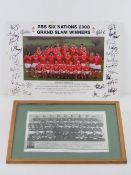 Signed print; 'British Isles Rugby Union