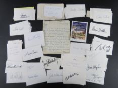 A quantity of autographs each on separat