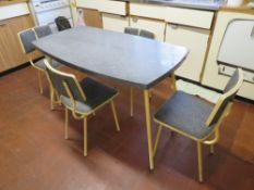 A classic 1960's kitchen table set compr
