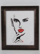 Frank Watkins; acrylic ink 'Now That's I