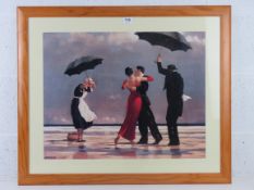Contemporary art print; dancing couple o