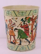 A Worcester ware metal waste paper bin 22.5cm dia at rim.