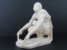 A well carved alabaster sculpture; Greci