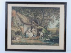 A reproduction copy of a coloured steel