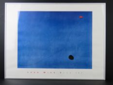 Print; Joan Miro Blue III produced 1999, framed, overall size 81 x 61cm.