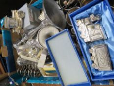 A large quantity of assorted silver plat