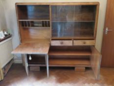 A good Art Deco offset cabinet comprisin