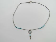 A Native American Navajo style silver an