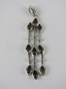 A HM silver and citrine pendant having t