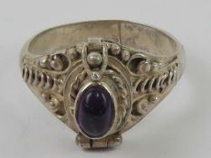 A contemporary silver and amethyst 'pois