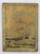 Unknown artist, oil on canvas, maritime