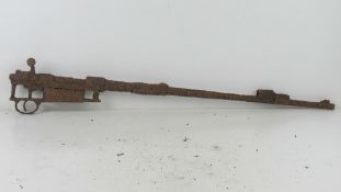 A German K98 in relic condition, recovered from the Kurland Pocket.