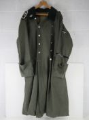 A reproduction WWII German SS Officers Great coat.