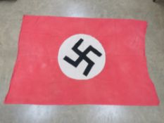 A reproduction German Swastika table cloth. Size 65 x 44 inches.