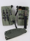 2x German MP40 Magazine Pouches. 1x German Side cap.