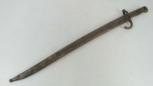 A Chassepot type 1872 bayonet.