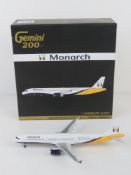 Monarch Airline Airbus A321 1;200 scale model aircraft, in box.